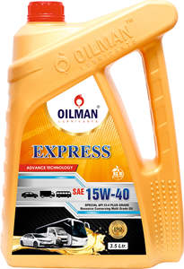 น้ำมันเครื่องสังเคราะห์ส่วนผสม OILMAN LUBRICANTS CI4 15W40 สำหรับเครื่องยนต์ระยะทางไกล งานหนัก รถยนต์หรู รถบรรทุก รถบัส ขนาด 3.5 ลิตร - Product Image 2