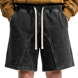 Ensemble sweat à capuche et short en coton personnalisé pour homme, coupe ample, poches latérales, style streetwear, tenue de printemps, ensemble de survêtement - Product Image 5