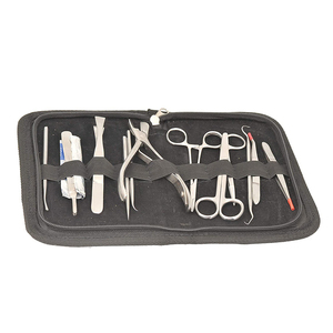 Kit chirurgical 12 pièces en acier inoxydable allemand, manuel inclus, pour l'anatomie, la biologie, les expériences en laboratoire, lames et poignées de scalpel, ensemble d'outils - Product Image 1