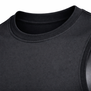 Custom Men Sleeveless Muscle T Shirt Plain Black Gym Workout Training Top Cotton Blend Wholesale Cheap Price OEM Wholesale - Product Image 6