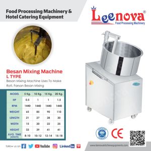 เครื่องผสมแป้งคุณภาพสูง SS 202 กรัม ยี่ห้อ LEENOVA ความจุโถ 15 กก. สำหรับใช้งานเชิงพาณิชย์ในร้านเบเกอรี่ สภาพใหม่ มอเตอร์คุณภาพดี - Product Image 1