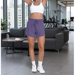 Pantalones Cortos Deportivos Morados para Hombre al por Mayor, de Secado Rápido, de Poliéster, con Bolsillo Interior con Cremallera Seguro, Venta al por Mayor - Product Image 5