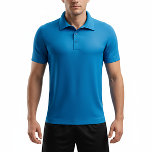 Camiseta Polo de Alta Calidad con Diseño Bordado Personalizado, Talla Estadounidense, Poliéster y Algodón, Camiseta Polo Lisa para Hombre - Product Image 1