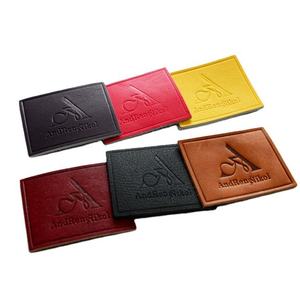 AndRengNikol Leather Patches Embossed Logo Adhesive Backing Multi Color Options - Product Image 1
