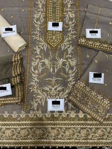 Vestido de diseñador indio paquistaní, colección de lujo bordada, superventas, 2021 - Product Image 5