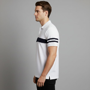 T-shirt Homme Personnalisé 100% Coton Tricoté, Boutons sur le Devant, Coupe Ample, Manches Courtes, Couleur Unie, Respirant, Haute Qualité, Brodé - Product Image 2