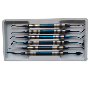 Kit de Instrumentos Dentales para Relleno de Resina Compuesta, Espátula Manual Reutilizable de Acero Inoxidable Azul, con Certificación CE - Product Image 4