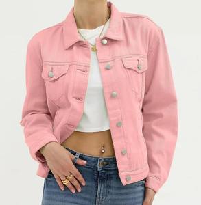 Newest Style Lady Denim Jean Jacket for Women's Long Sleeves Women Clothing Bulk Quantity Denim Jacket Women - Product Image 4
