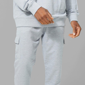 Sweat-shirt à col rond gris clair pour homme, logo de dessin animé brodé sur le devant, style décontracté d'automne, tricoté en FRENCH TERRY - Product Image 2
