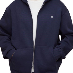 เสื้อฮู้ดซิปเต็มตัวผ้าฝ้ายฟลีซสำหรับผู้ชาย ทรงปกติ สไตล์สตรีทแวร์ โลโก้สั่งทำได้ เชือกผูกฮู้ด ผ้าหนา รับผลิตจำนวนมาก OEM - Product Image 2