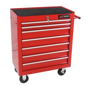Carrello Portautensili Rosso Multifunzionale a 7 Cassetti con Ruote, Soluzione Pratica per lo Stoccaggio - Product Image 6