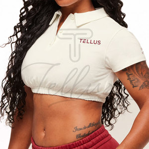Camiseta de punto informal para mujer, ajuste ceñido, largo regular, proveedor de ropa urbana personalizada, camisetas en oferta, algodón transpirable - Product Image 3