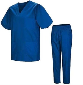 Conjunto de Uniforme Médico para Hombre, Cuello en V, Color Morado, Algodón y Poliéster, Pantalones de Uniforme Hospitalario - Product Image 4