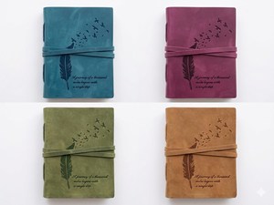 Carnet en cuir fait main avec motif plume, carnet d'écriture vintage, journal de voyage rustique, carnet de croquis, cadeau pour écrivains et voyageurs - Product Image 4