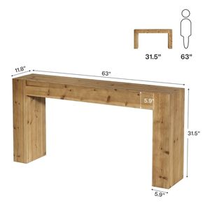 Consolle in Legno Massello per Divano, Ingresso o Sala Principale - Product Image 5