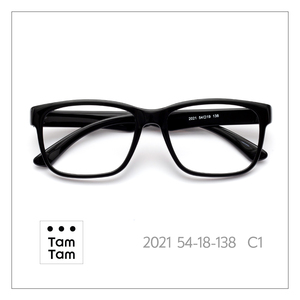 แว่นตา Tam Tam Rectangle Full Rim รุ่น 54-18-138 C1 สำหรับผู้ใหญ่ทั้งชายและหญิง กรอบแก้ไขสายตา สีดำล้วน - Product Image 4