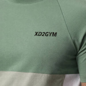 Conjunto de Camiseta y Pantalones Cortos Deportivos para Hombre, con Paneles en Contraste, Logotipo Personalizado XD2GYM, Ropa Deportiva Transpirable - Product Image 3