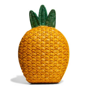 Jaune ananas enfants été plage aller voyage pique-nique rotin sacs pour enfants design créatif unique tressé à la main bébé sac - Product Image 1
