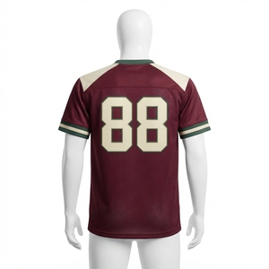 Conjunto de Uniforme de Fútbol Americano Personalizado en Verde Borgoña para Hombre, Ropa Deportiva Sublimada para Equipo 2026 - Product Image 2