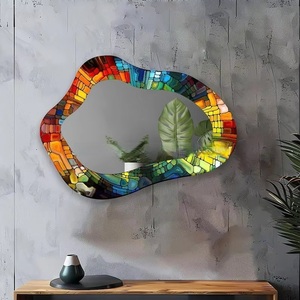 High Demand Modern Resin Wall <b>Mirror</b> Stylish Lightweight Functional Home Accent for Hallways Bathrooms Use Available Best Price - Product Image 1