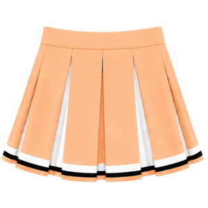 Ensemble uniforme de cheerleading pêche-orange : Crop top et jupe plissée pour compétition de danse d'équipe, tenue de performance sportive - Product Image 6