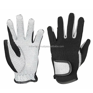 Gants d'équitation MH Premium à doigts entiers en cuir véritable, confortables, respirants, pour l'extérieur, personnalisables - Product Image 1