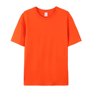 เสื้อยืดคอตตอน 100% สกรีนโลโก้แบรนด์ของคุณเองแบบขายส่ง เสื้อยืดผู้ชายเรียบง่าย เสื้อยืดผู้ชายแขนสั้น คอกลม - Product Image 4