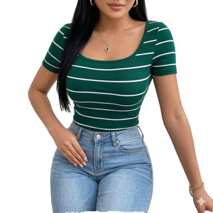 Nouvelle Blouse Courte Femme Été 2025 – Coupe Ajustée, Qualité Supérieure, Style Vintage, Écologique et Sexy - Product Image 1