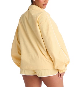 Chaqueta Cortavientos de Nailon para Mujer con Logotipo Personalizado de Calidad Premium, Transpirable, con Media Cremallera - Product Image 2