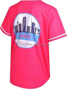 Camisetas de béisbol de ciudad personalizadas OEM para hombres y mujeres, camisas informales con botones, ropa de calle, uniformes para aficionados, ropa deportiva de EE. UU. - Product Image 5