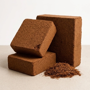Low EC Cocopeat 5kg 650gms <b>Block</b> with Excellent Water Holding Capacity for Hydroponic Vegetables and Fruit Cultivation India - Product Image 2