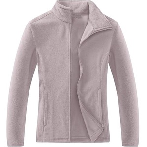 Light Blue Unisex Fleece Jacket Zipper Closure Stand Collar Warm Fur Fleeced <b>Sherpa</b> Jacket Breathable Knitted Outerwear Jackets - Product Image 6