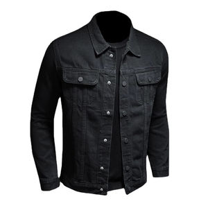 High Quality Customized Winter <b>Men</b> <b>Denim</b> <b>Jackets</b>-Front Logo Quick Dry Breathable Eco-Friendly Nylon/Cotton Blend High Street - Product Image 5