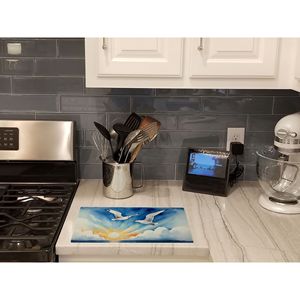 Planche à découper décorative en verre trempé de grande taille Goélands Soaring Planche de service et planche à découper de cuisine - Product Image 2