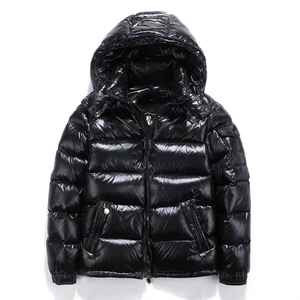 Custom logo High Quality Down Puffer Coat <b>Men's</b> Trend Hooded Thick <b>Jacket</b> Custom Winter Bomber Shiny <b>Men's</b> Puffer <b>Jacket</b> - Product Image 6