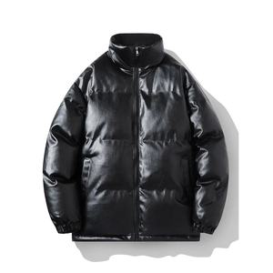 Nouvelle veste matelassée décontractée d'hiver pour hommes, unie, chaude, ample, surdimensionnée, vêtements de rue pour hommes - Product Image 1