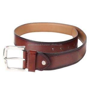 Cinturón Casual de Cuero Marrón Premium Unisex para Hombre y Mujer con Hebilla Metálica, Regalos Promocionales Personalizados - Product Image 1