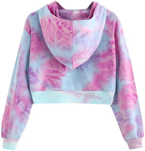 Sudadera Corta con Capucha al por Mayor para Mujer, Sudadera de Algodón de Alta Calidad, Ropa Casual, Sudaderas Cortas con Capucha para Mujer - Product Image 4