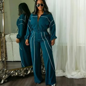 Conjunto Deportivo de 2 Piezas para Mujer, con Capucha, Forro Polar Grueso, Sudadera con Cierre y Pantalones Deportivos, Envío Aéreo - Product Image 1