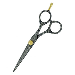 Professional Salon <b>Barber</b> Scissors Gold Screw Black Coating Sharp <b>Blade</b> German Stainless Steel Right-Handed Hair Cutting Shears - Product Image 4