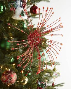 Rama Decorativa con Cuentas Rojas y Doradas para Árbol de Navidad, para Decoraciones Festivas - Product Image 2