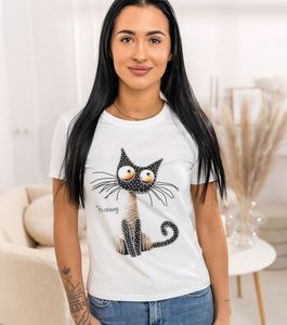 Camiseta de Mujer de Cuello Redondo, Personalizada, de la Mejor Calidad, Estampada, Ajustada, de Manga Corta, Transpirable, de Secado Rápido, Ecológica y Antiencogimiento - Product Image 1
