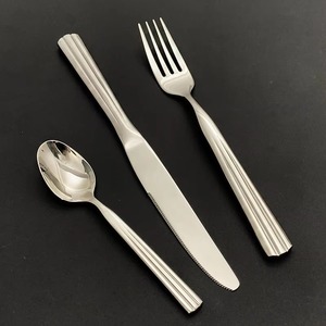 Ensemble de couverts classiques écologiques légers en acier inoxydable, finition miroir, compatibles lave-vaisselle, pour mariage, à motifs - Product Image 5