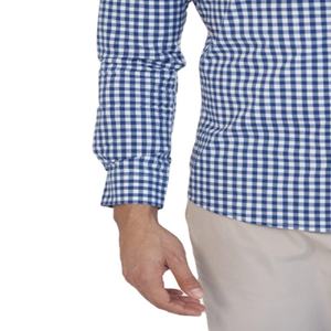 Camisa Formal de Negocios para Hombre, Corte Entallado, Manga Larga, Popelina Teñida con Hilo, 100% Algodón, Transpirable, Moda de Verano, con Botones - Product Image 2