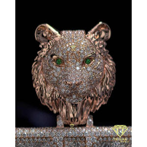 Big Dirty <b>Custom</b> <b>Name</b> Pendant Lion Head Lab Grown Moissanite 925 Sterling Silver Iced Hip Hop <b>Necklace</b> GIA Certified Gift Luxury - Product Image 4