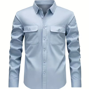 Unisex Lightweight Long-Sleeve Polo Work Shirt 100% Cotton Multiple Pockets for Outdoor Hiking & Fishing Guard Use by Bangladesh - Product Image 1