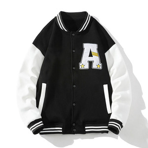 Chaqueta Varsity de manga regular con bordado personalizado, estilo casual, corte regular, unisex, chaqueta totalmente personalizable para hombre a precio económico. - Product Image 2