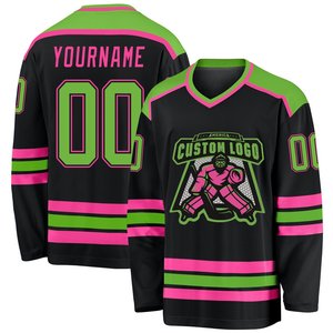 Premium Custom Ice Hockey Jersey Manufacturing High-quality Polyester Mesh Sublimation Personalized Black Team Sports Uniform - Product Image 1