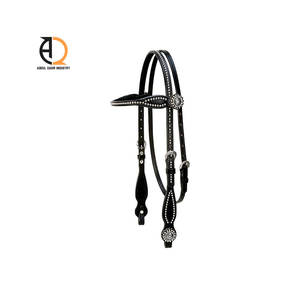 Leather Designer Nylon <b>Rope</b> Halter and <b>Lead</b> Equestrian Equipment Products Customized Halter Horse - Product Image 4
