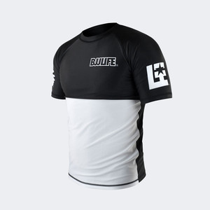 Custom Eco-Friendly Spandex/Nylon 180g <b>Men's</b> <b>Compression</b> Rash Guard Sun Protection Short Sleeve Rash <b>Vests</b> Best Rash Guards - Product Image 3
